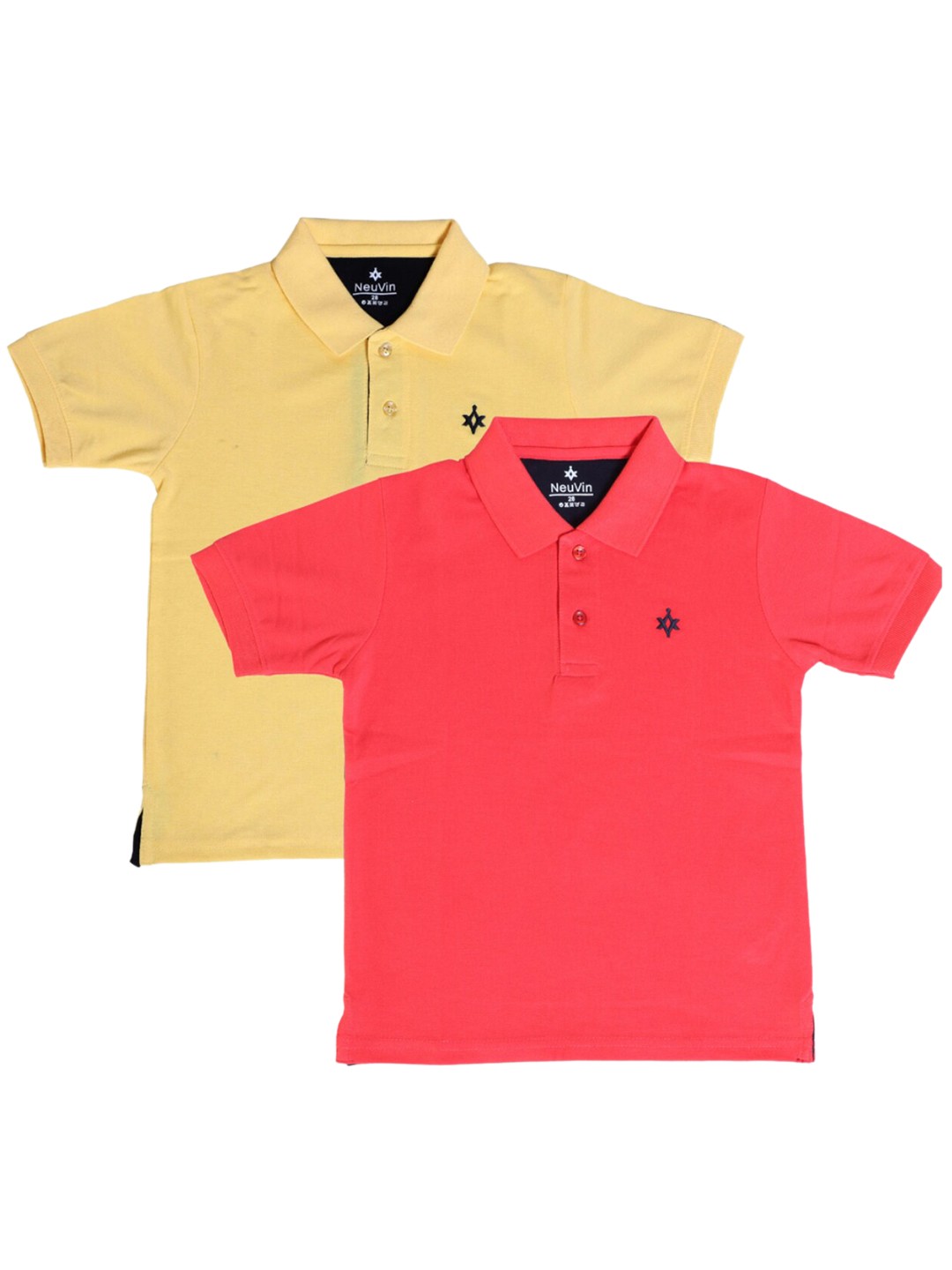 

BAESD Boys Pack Of 2 Polo Collar Cotton T-shirt, Multi