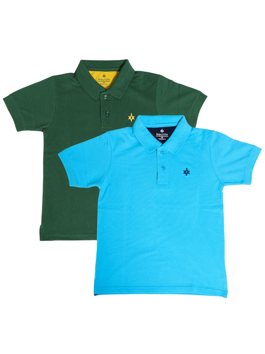 

BAESD Boys Pack Of 2 Polo Collar Cotton T-shirt, Multi