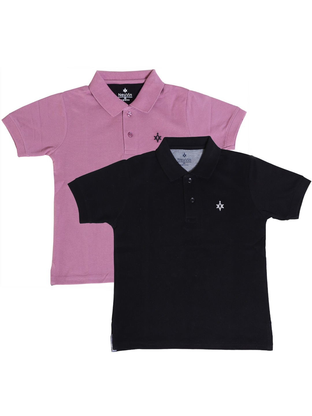 

BAESD Boys Pack of 2 Polo Collar Cotton T-shirt, Purple