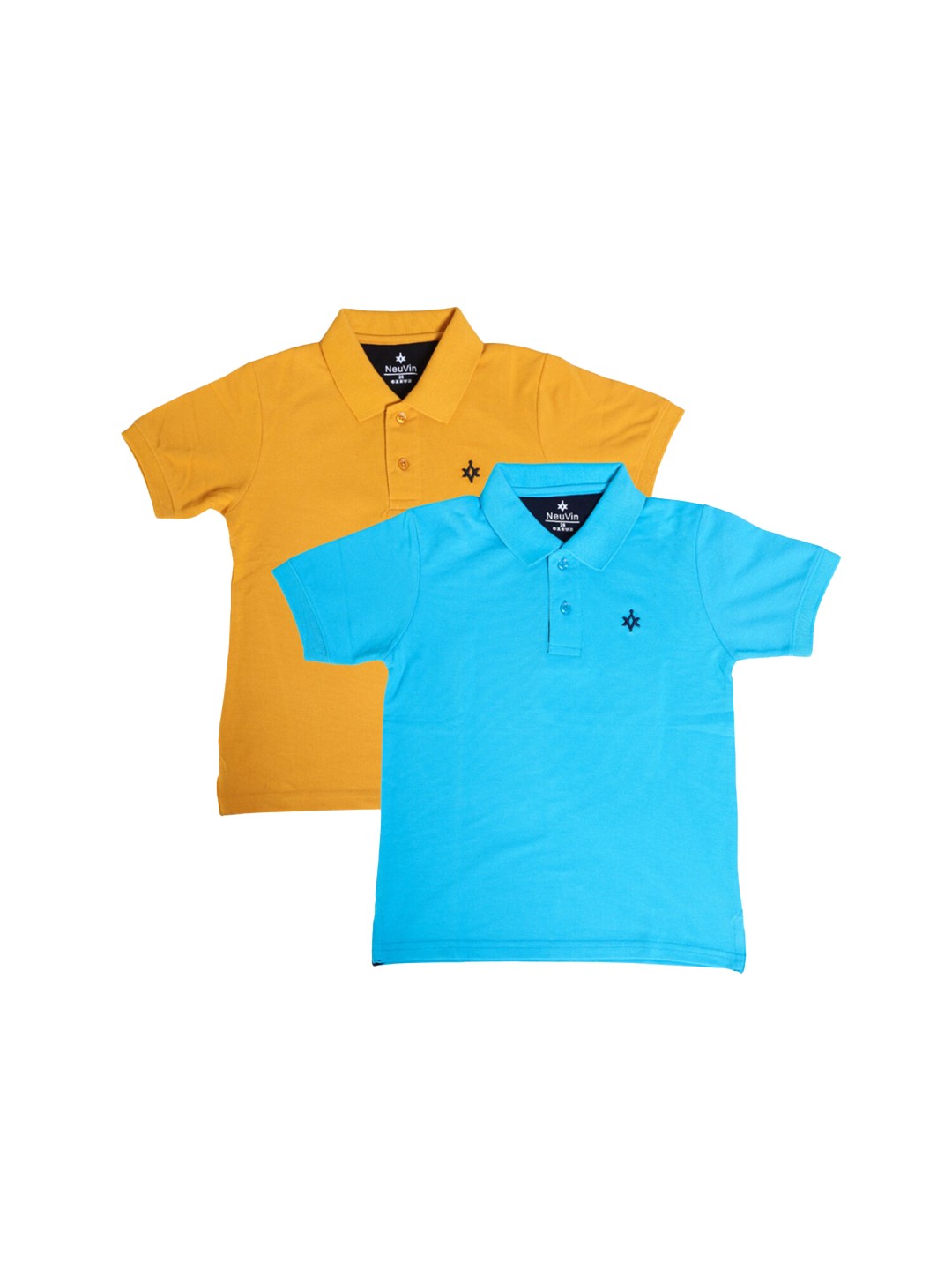 

BAESD Boys Pack Of 2 Polo Collar Cotton T-shirt, Multi