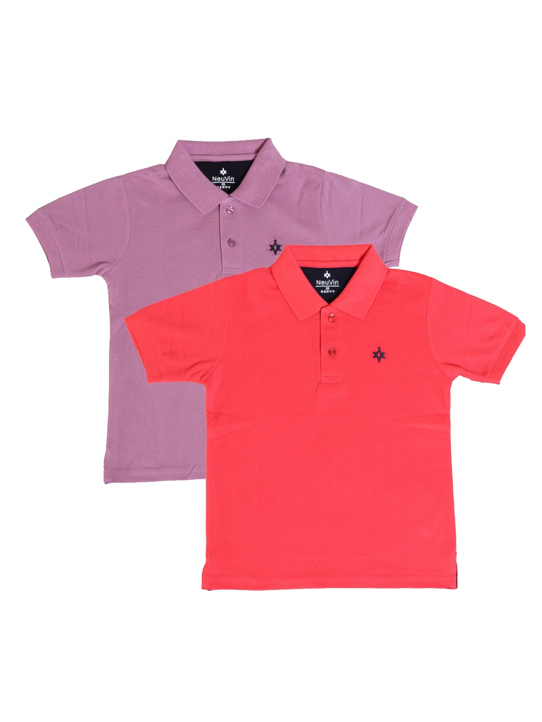 

BAESD Boys Pack of 2 Polo Collar Cotton T-shirts, Purple