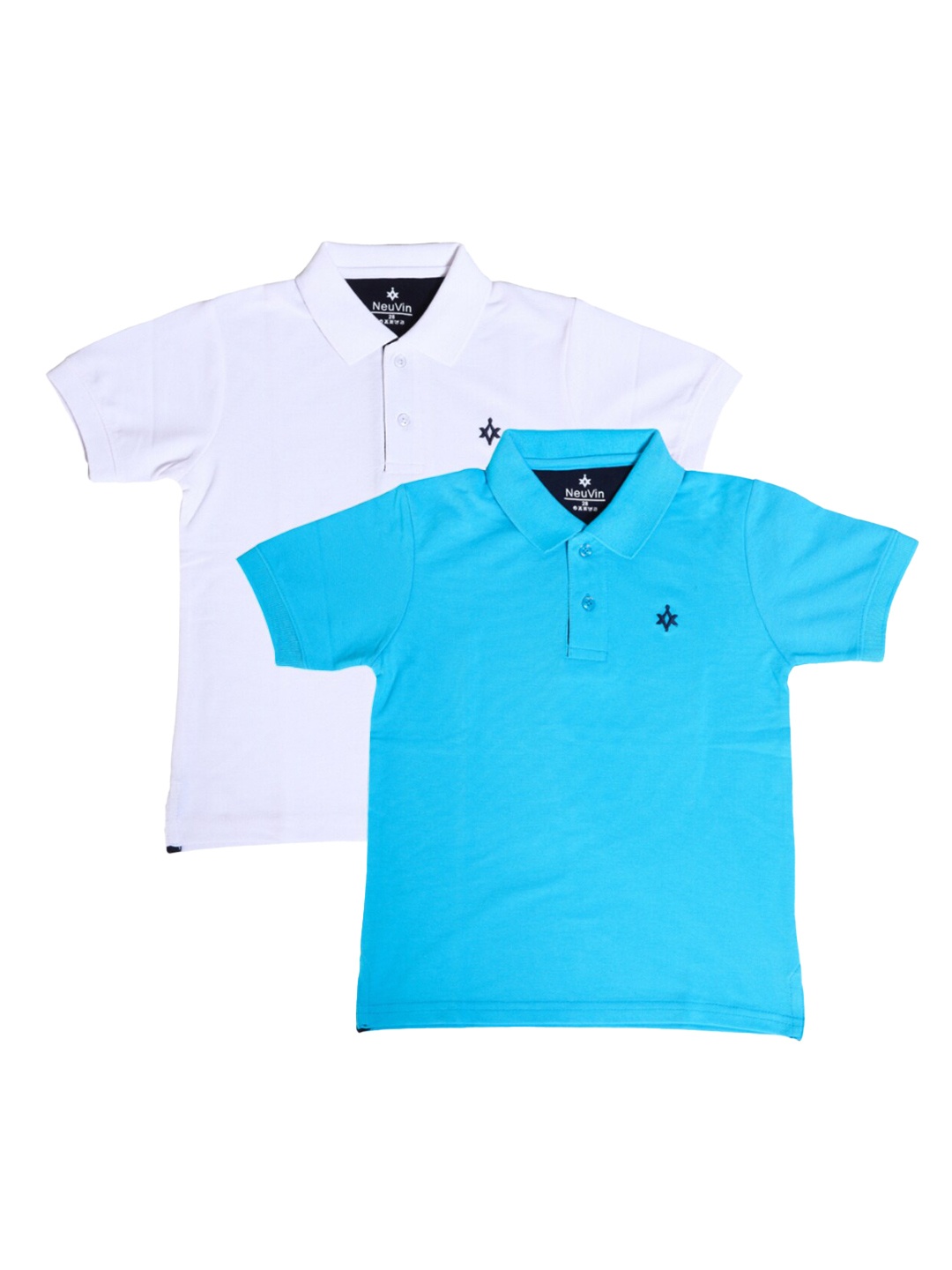 

BAESD Boys Pack Of 2 Polo Collar Cotton T-shirt, Multi