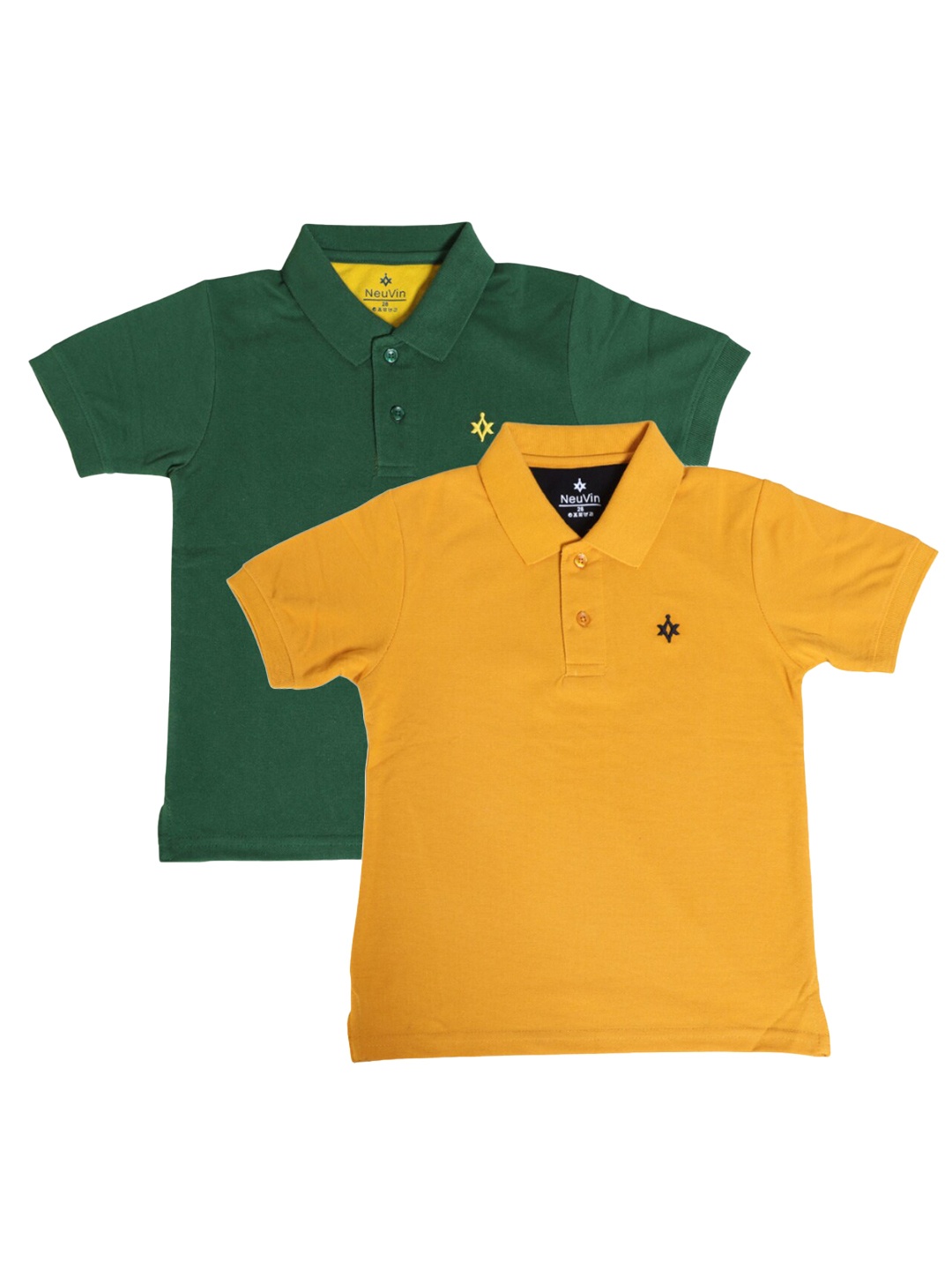 

BAESD Boys Pack Of 2 Polo Collar Cotton T-shirt, Multi
