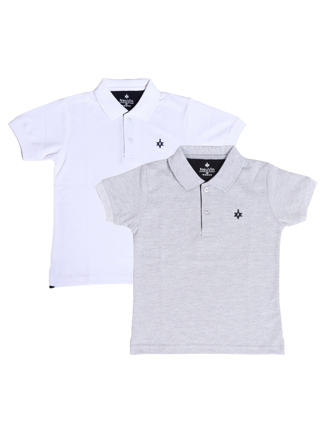 

BAESD Boys Pack Of 2 Polo Collar Cotton T-shirt, Multi