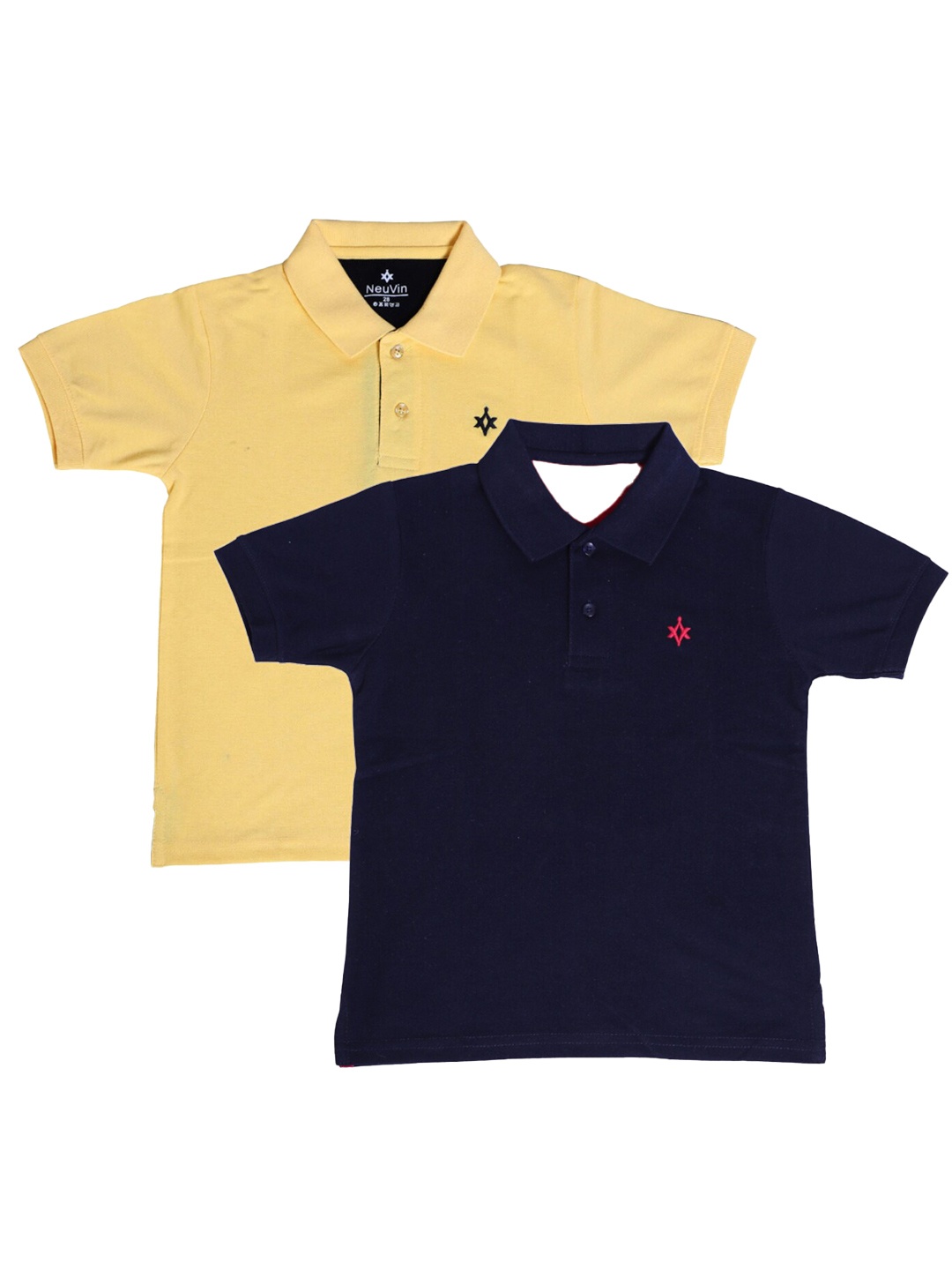 

BAESD Boys Pack of 2 Polo Collar Cotton T-shirts, Yellow