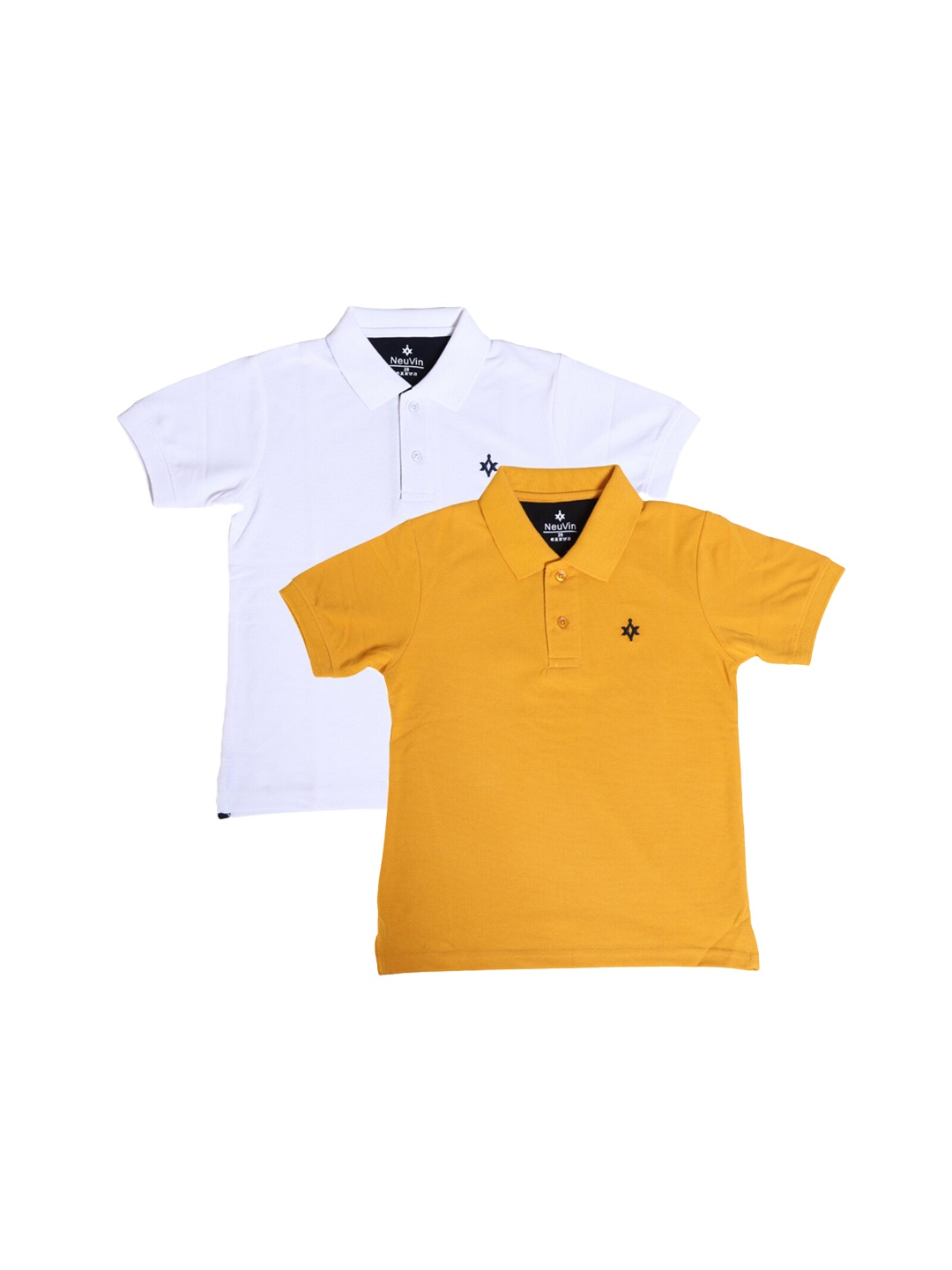 

BAESD Boys Pack of 2 Polo Collar Cotton T-shirts, White