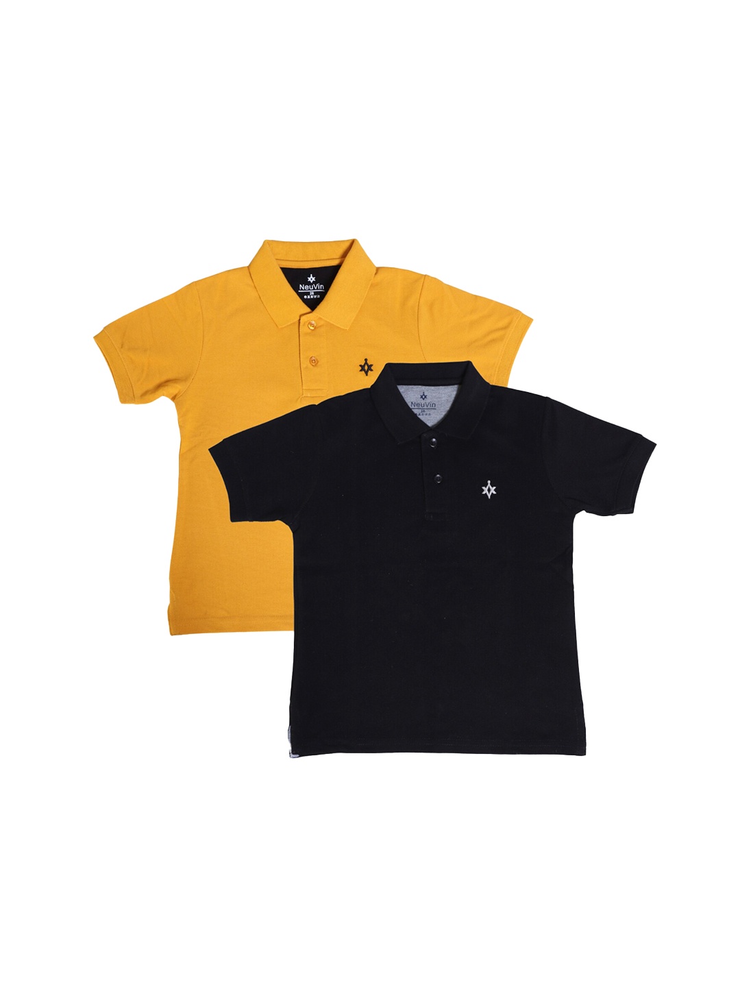

BAESD Boys Pack Of 2 Polo Collar Cotton T-shirt, Multi