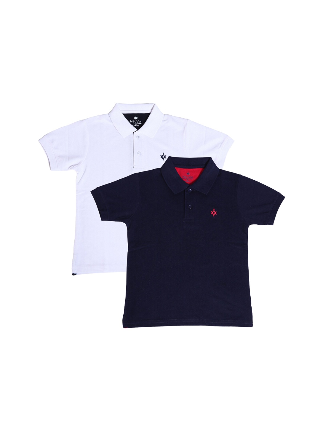 

BAESD Boys Pack Of 2 Polo Collar Cotton T-shirt, Multi