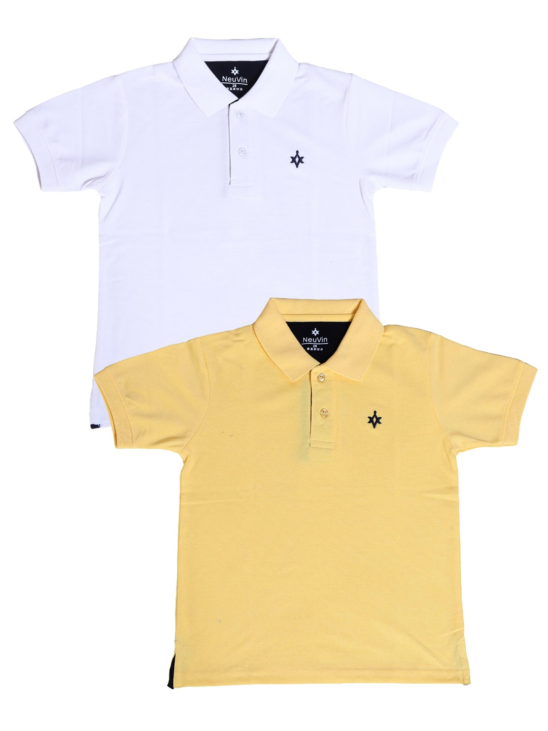 

BAESD Boys Pack Of 2 Polo Collar Cotton T-shirt, Multi
