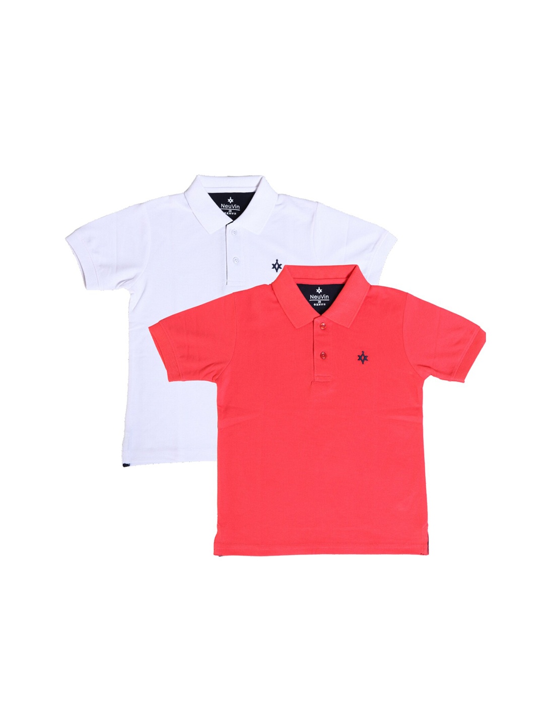 

BAESD Boys Pack Of 2 Polo Collar Cotton T-shirt, Pink