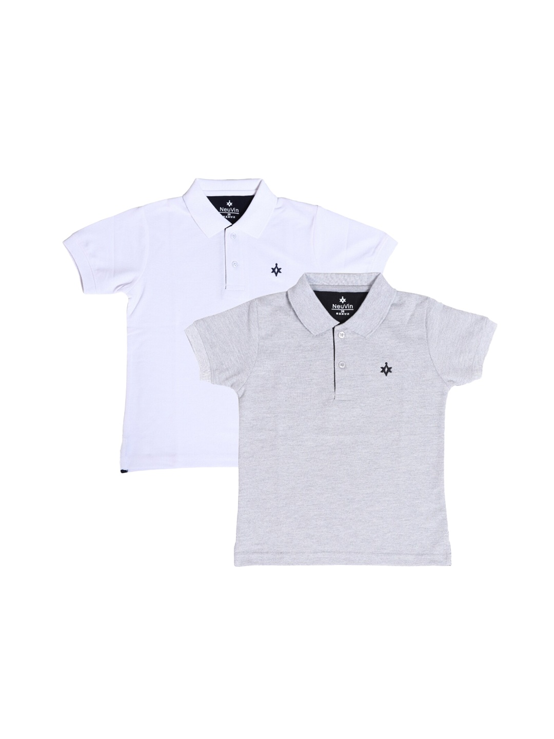 

BAESD Boys Pack Of 2 Polo Collar Cotton T-shirt, Multi