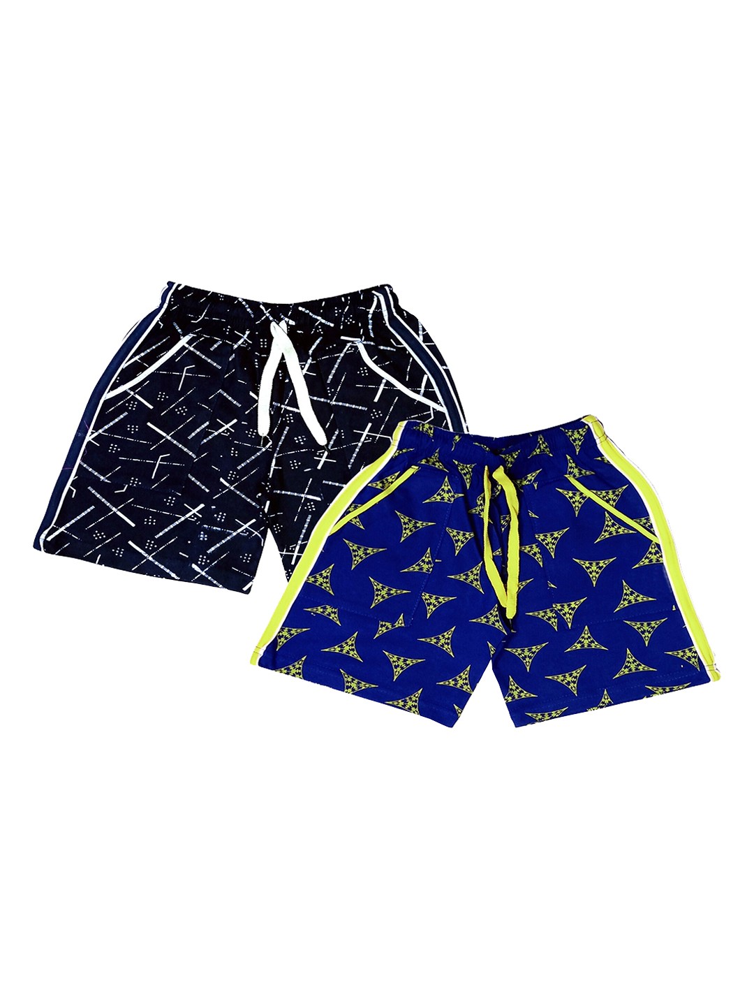 

BAESD Boys Pack Of 2 Printed Cotton Shorts, Navy blue