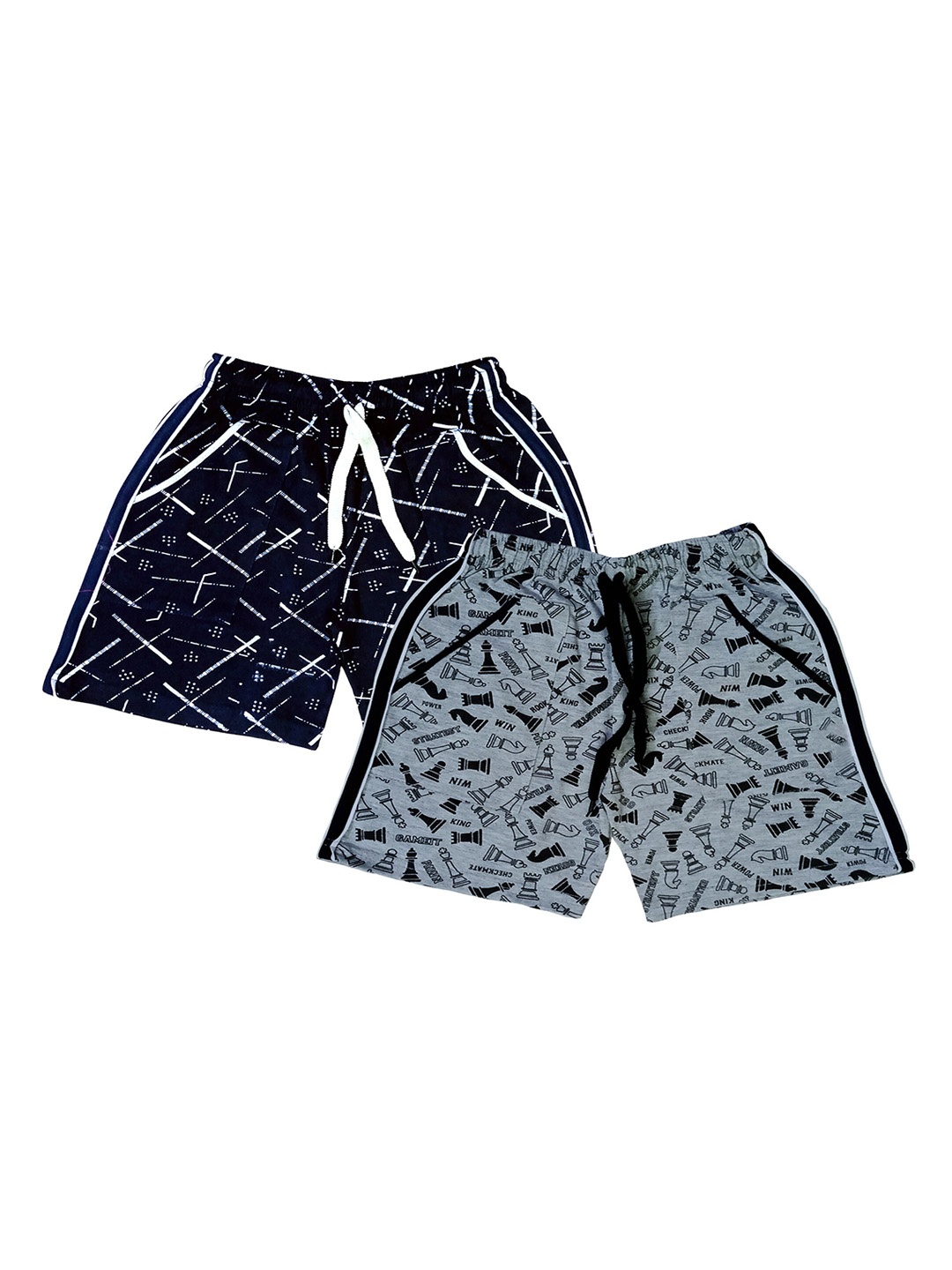 

BAESD Boys Pack Of 2 Printed Cotton Shorts, Black