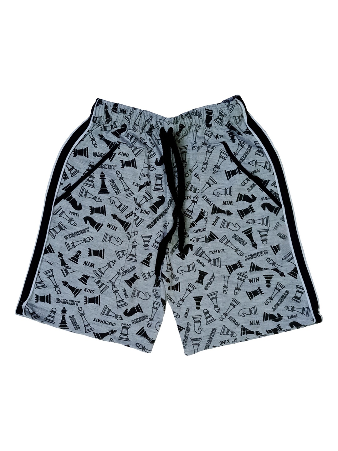 

BAESD Boys Printed Cotton Shorts, Grey