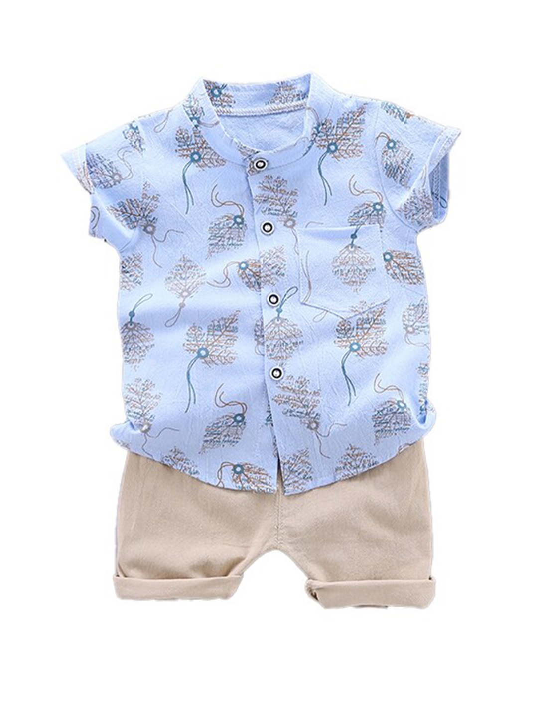 

StyleCast Infant Boys Printed Shirt with Shorts, Blue