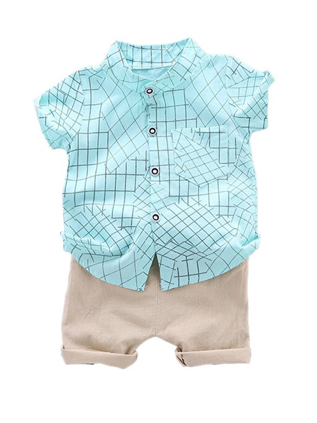 

StyleCast Infant Boys Printed Shirt with Shorts, Green