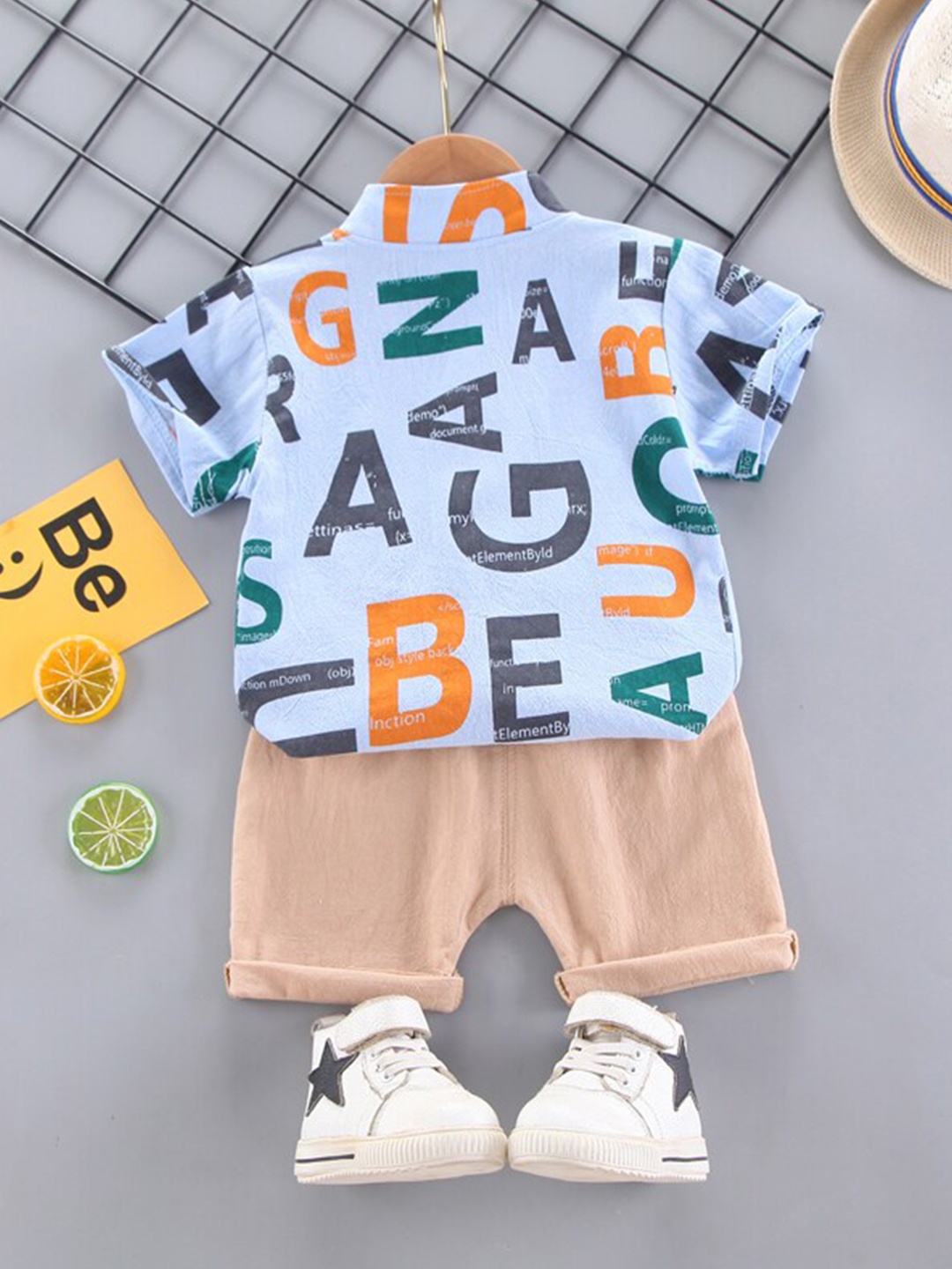 

StyleCast Boys Blue Typography Printed Shirt with Shorts