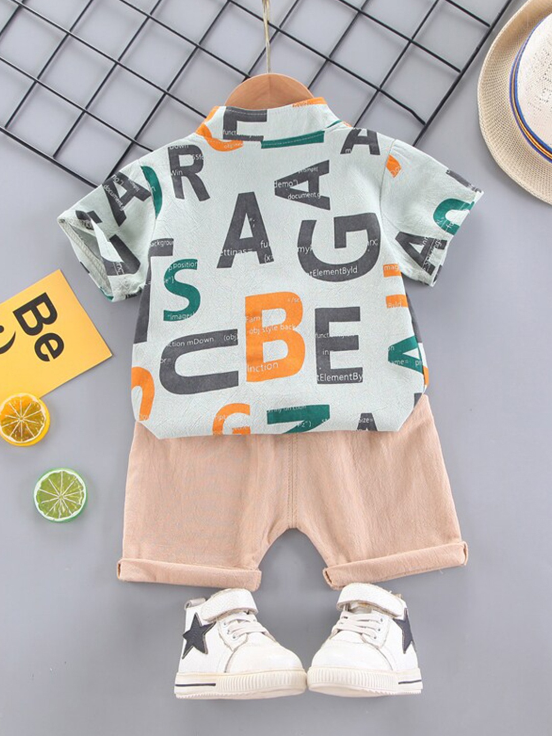 

StyleCast Boys Green Typography Printed Shirt with Shorts