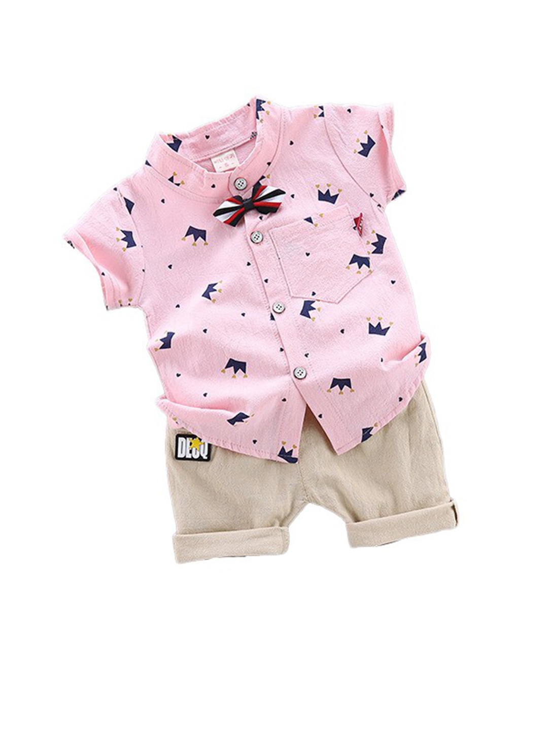 

StyleCast Infant Boys Printed Shirt with Shorts, Pink