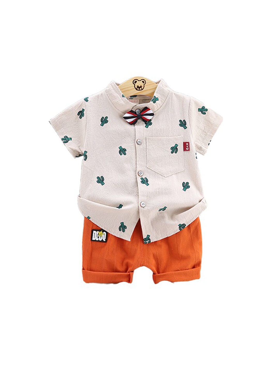 

StyleCast Infant Boys Printed Shirt with Shorts, Khaki