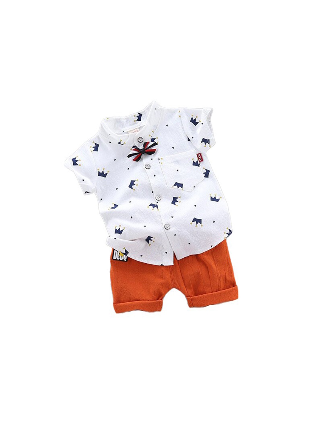 

StyleCast Infant Boys Printed Shirt with Shorts, White