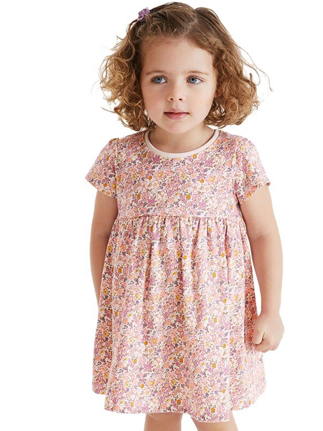 

StyleCast Girls Pink Floral Printed Cotton Fit & Flare Dress