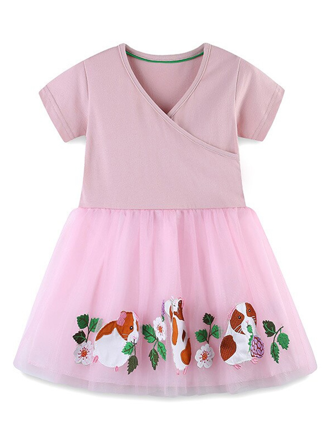 

StyleCast Girls Pink Graphic Printed Cotton Fit & Flare Dress