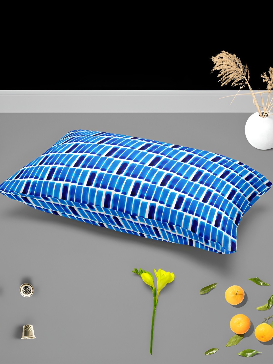 

ArtzFolio Blue & White 2 Pieces Abstract Rectangle Pillow Covers