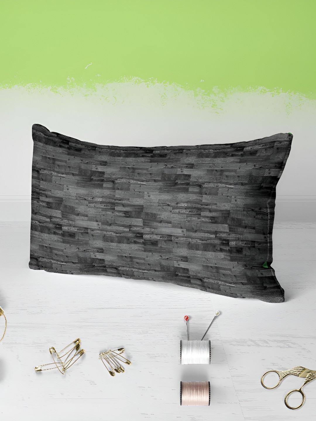 

ArtzFolio Grey & Black 2 Pieces Abstract Printed Rectangular Pillow Covers