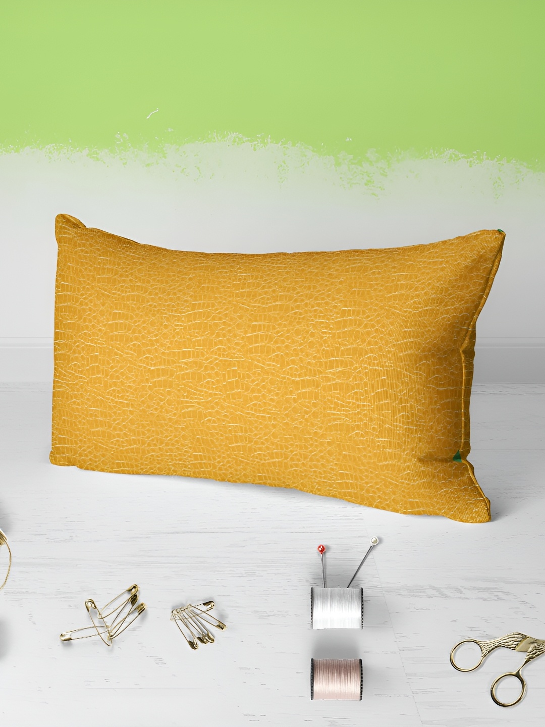 

ArtzFolio Yellow 2 Pieces Striped Rectangle Pillow Covers