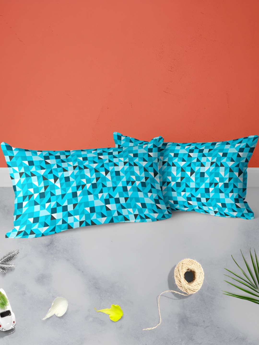 

ArtzFolio Blue & White 2Pcs Abstract Rectangle Pillow Covers