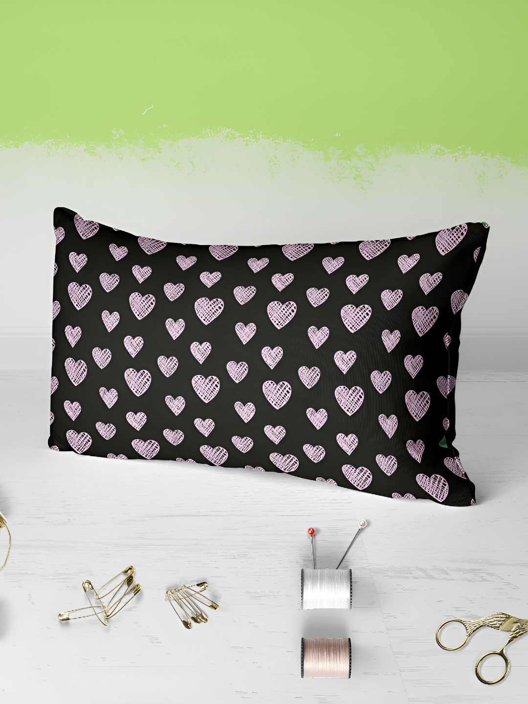 

ArtzFolio Black 2 Pieces Printed Velvet Rectangle Pillow Covers
