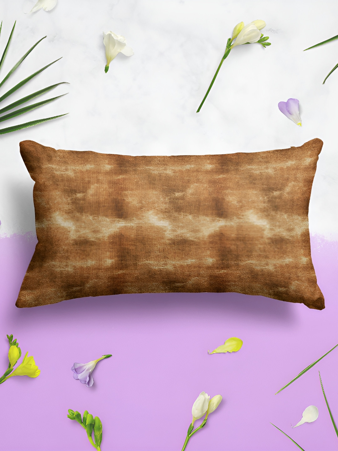 

ArtzFolio Brown & Beige 2 Pieces Self Design Rectangle Velvet Pillow Covers