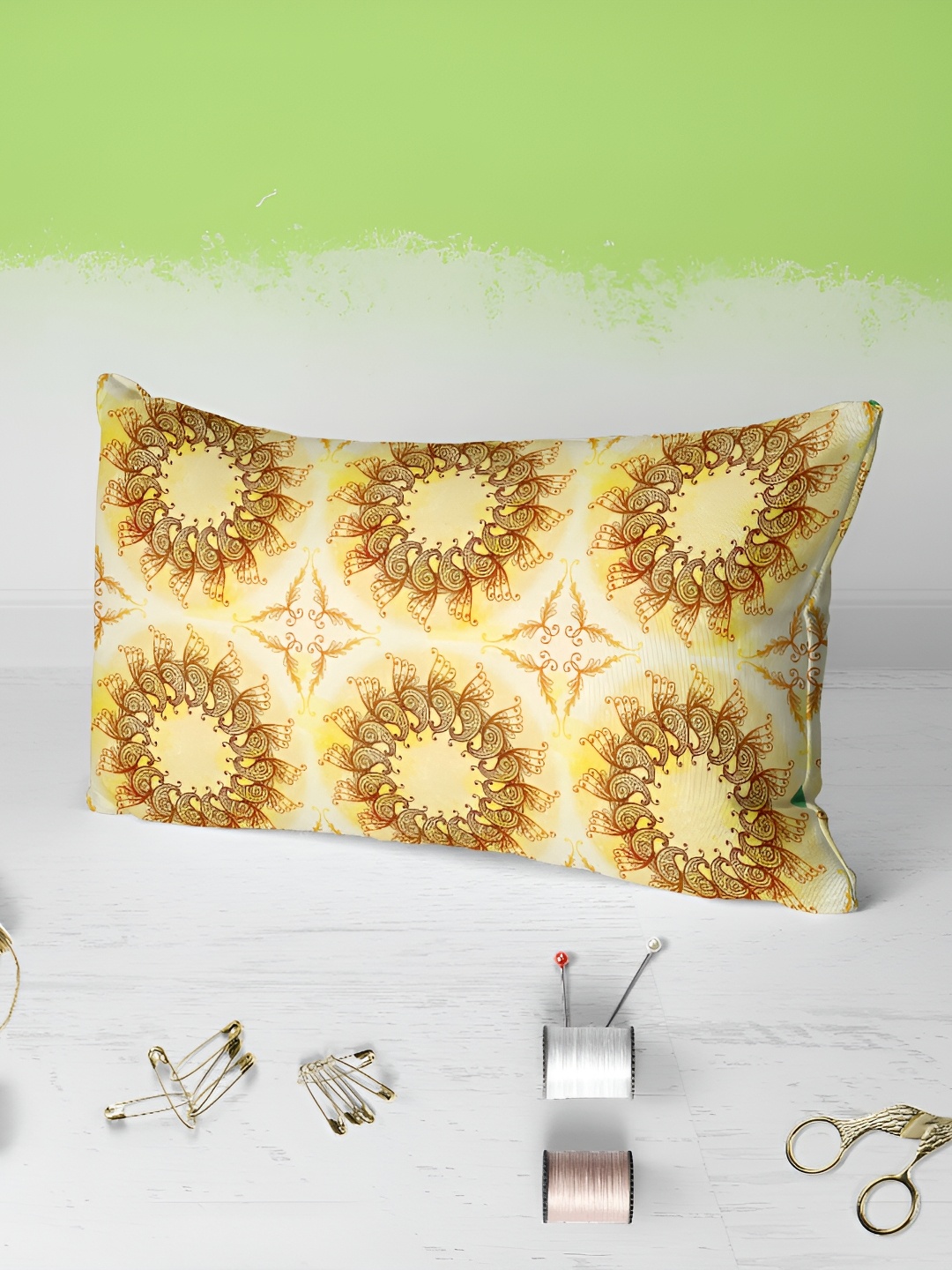 

ArtzFolio Yellow 2 Pcs Rectangle Pillow Covers