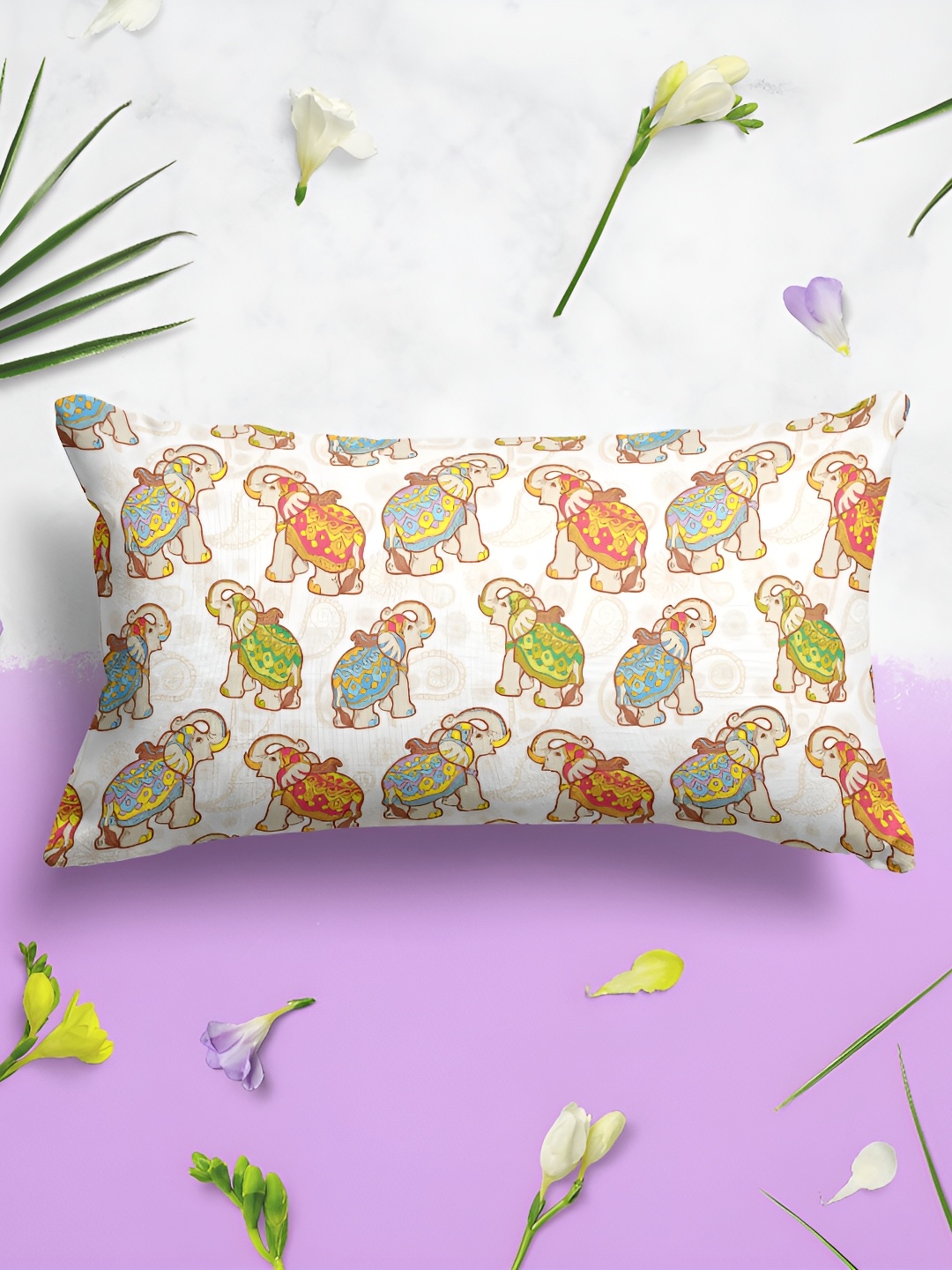 

ArtzFolio White & Green 2 Pieces Rectangle Pillow Covers