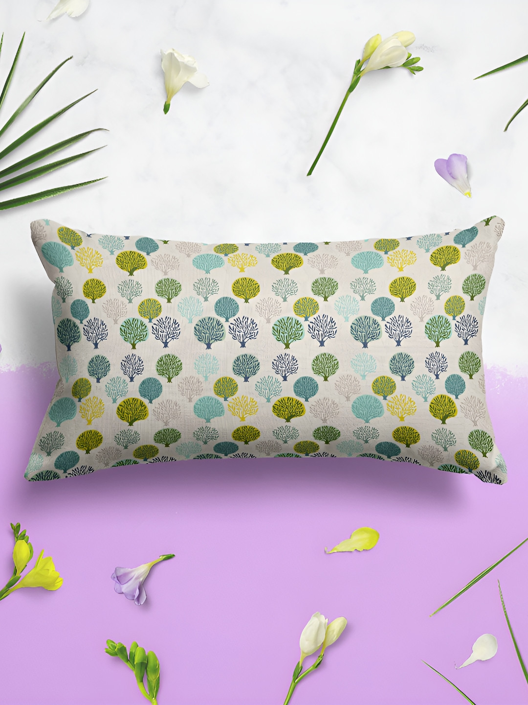 

ArtzFolio Grey & Green 2 Pcs Rectangle Pillow Covers