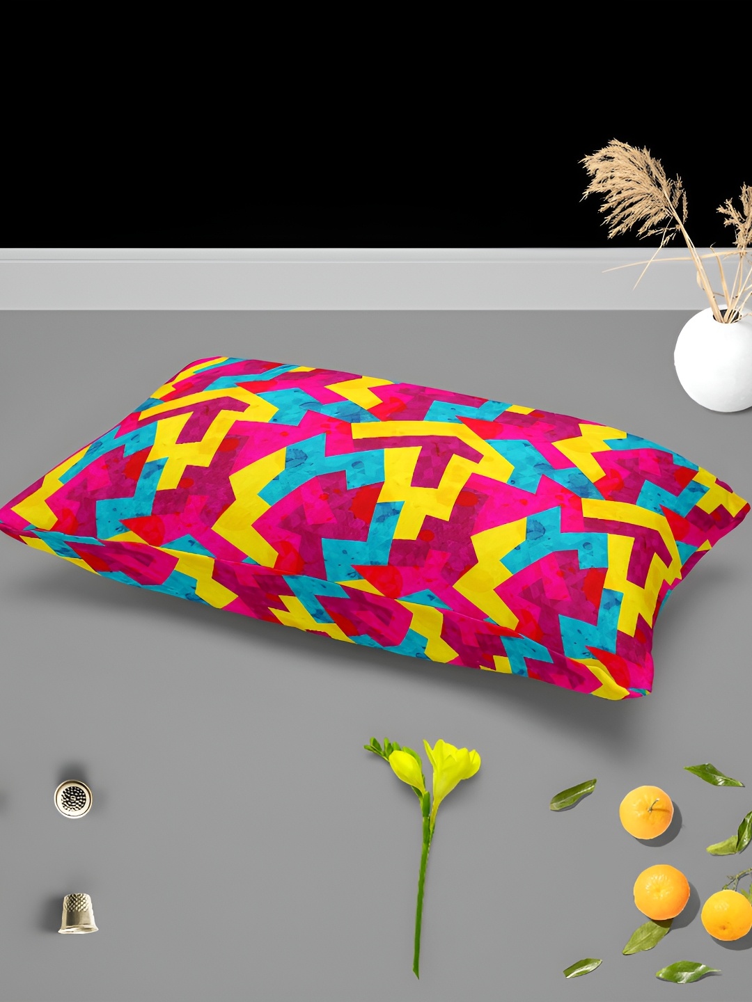 

ArtzFolio Yellow & Red 2 Pieces Printed Velvet Rectangle Pillow Covers
