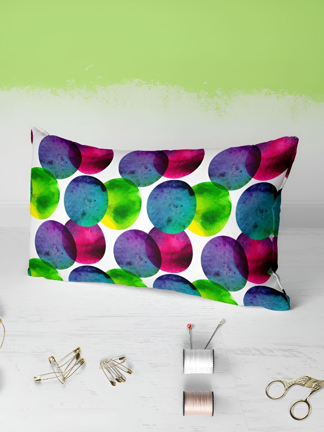 

ArtzFolio White & Purple 2 Pieces Self Design Rectangle Velvet Pillow Covers