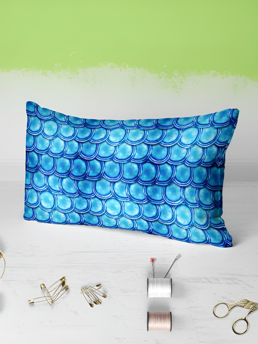 

ArtzFolio Blue 2 Pieces Self Design Rectangle Pillow Covers