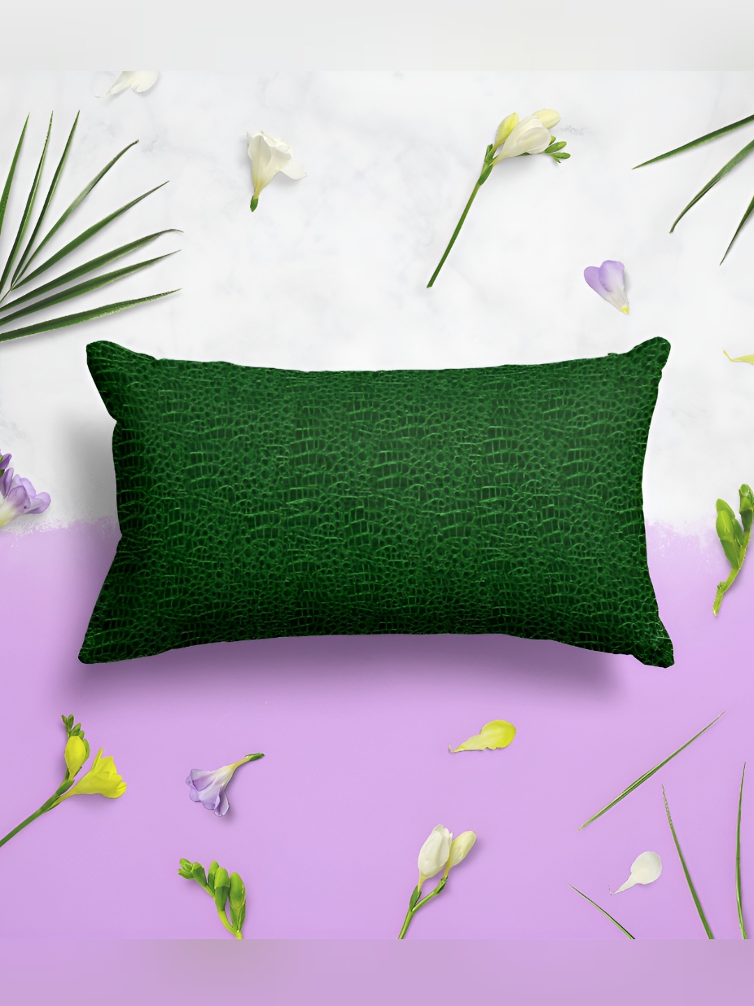 

ArtzFolio Green 2 Pieces Self Design Rectangle Pillow Covers