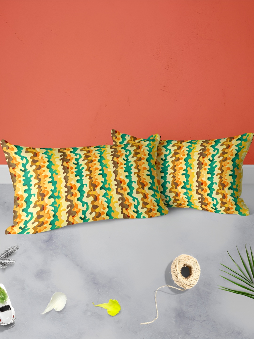 

ArtzFolio Yellow 2 Pieces Velvet Rectangle Pillow Covers