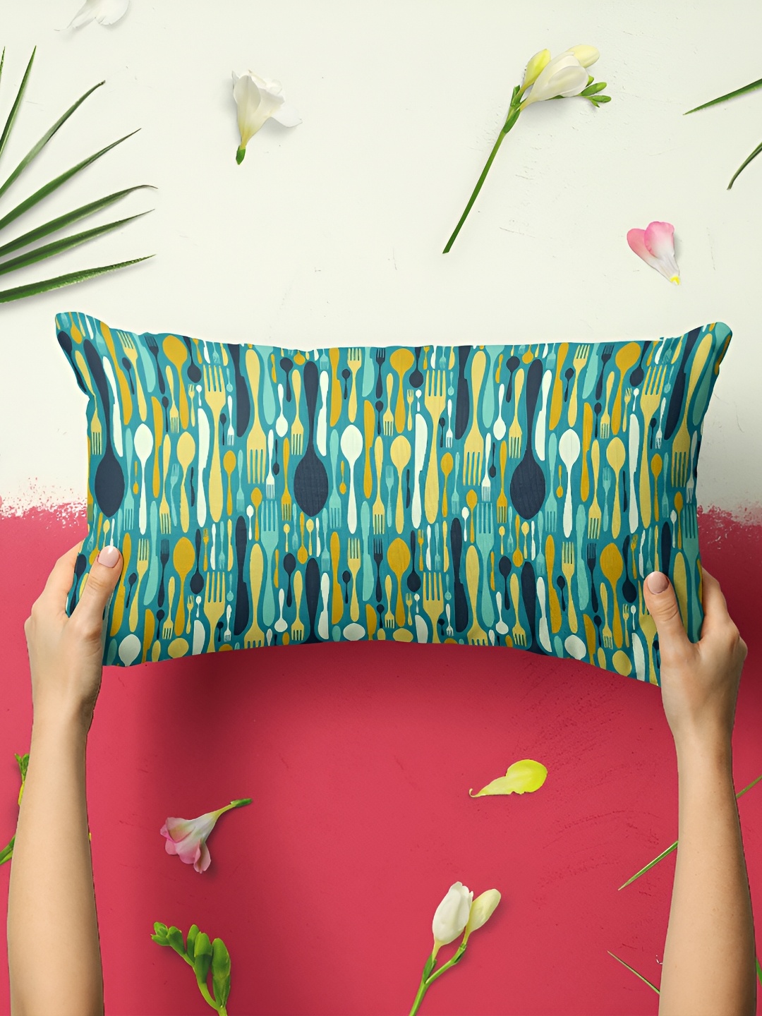 

ArtzFolio Blue & Yellow 2 Pieces Abstract Printed Rectangular Pillow Covers