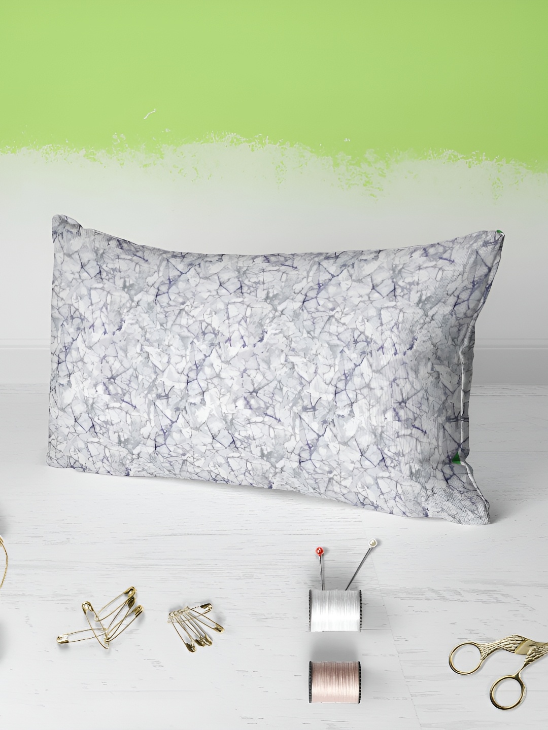 

ArtzFolio White & Grey 2 Pieces Abstract Velvet Rectangle Pillow Covers