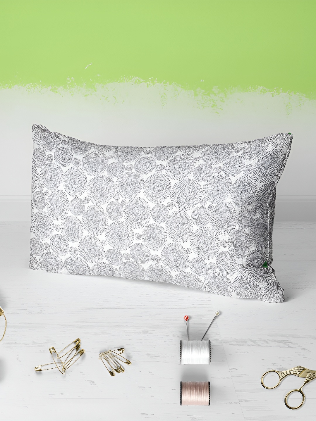 

ArtzFolio Grey & White 2 Pieces Rectangle Velvet Pillow Covers