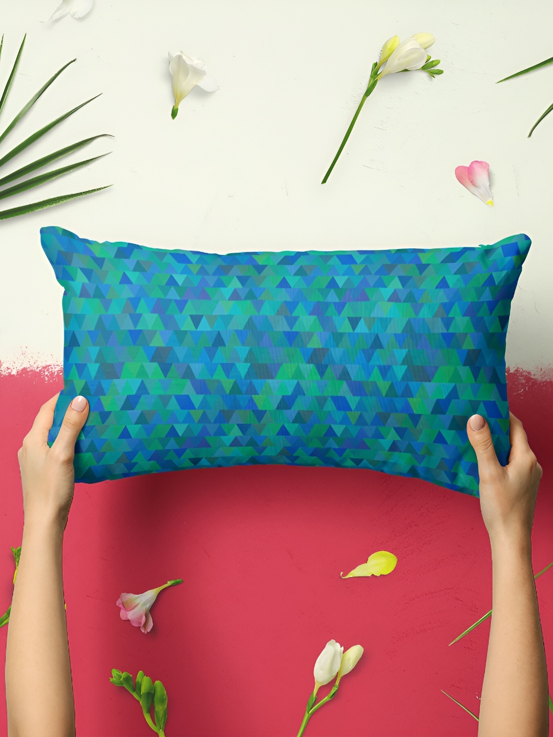

ArtzFolio Blue 2 Pcs Rectangle Velvet Pillow Covers