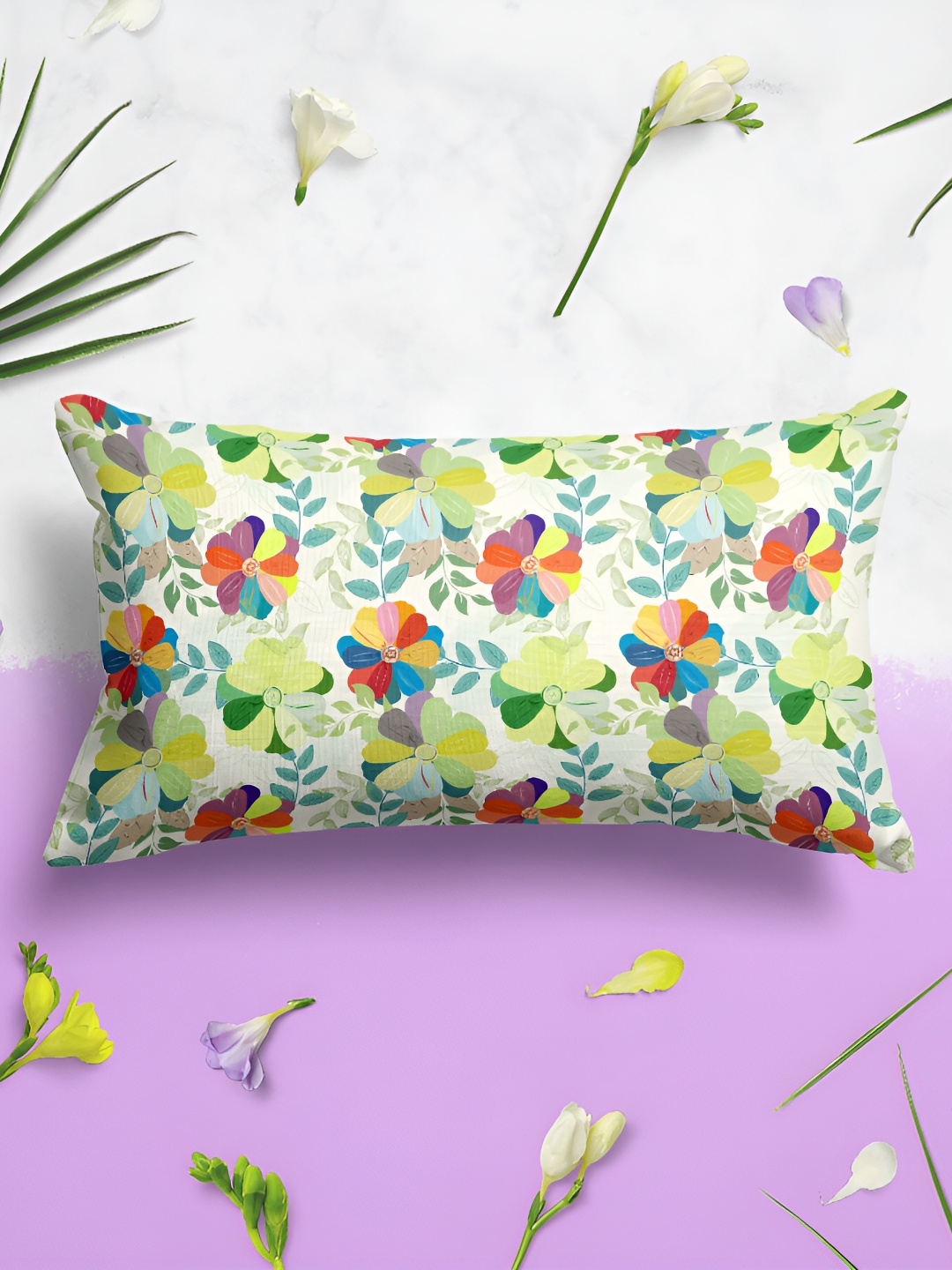 

ArtzFolio Green & Yellow 2 Pieces Abstract Rectangle Pillow Covers