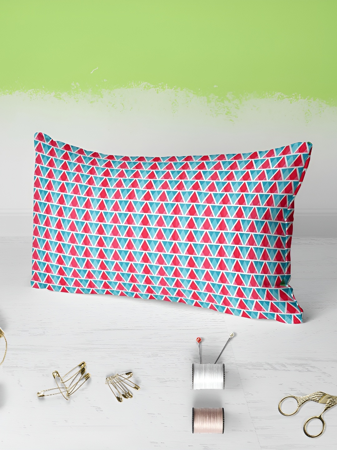 

ArtzFolio Red & Blue 2Pcs Abstract Rectangle Pillow Covers