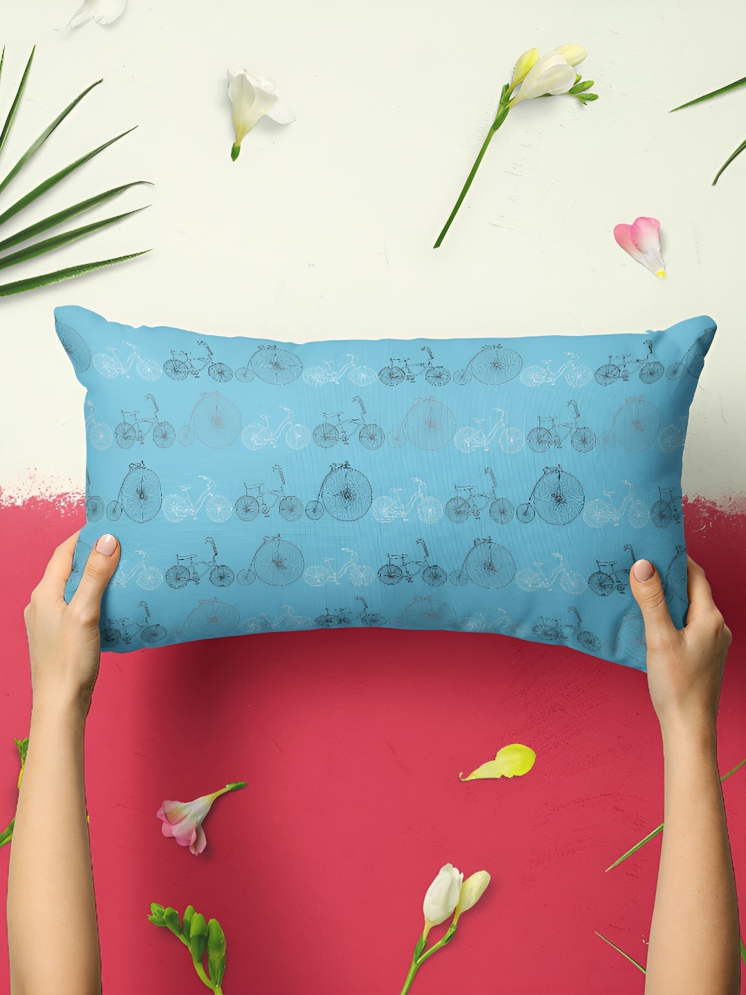 

ArtzFolio Blue & Black 2 Pcs Rectangle Pillow Covers