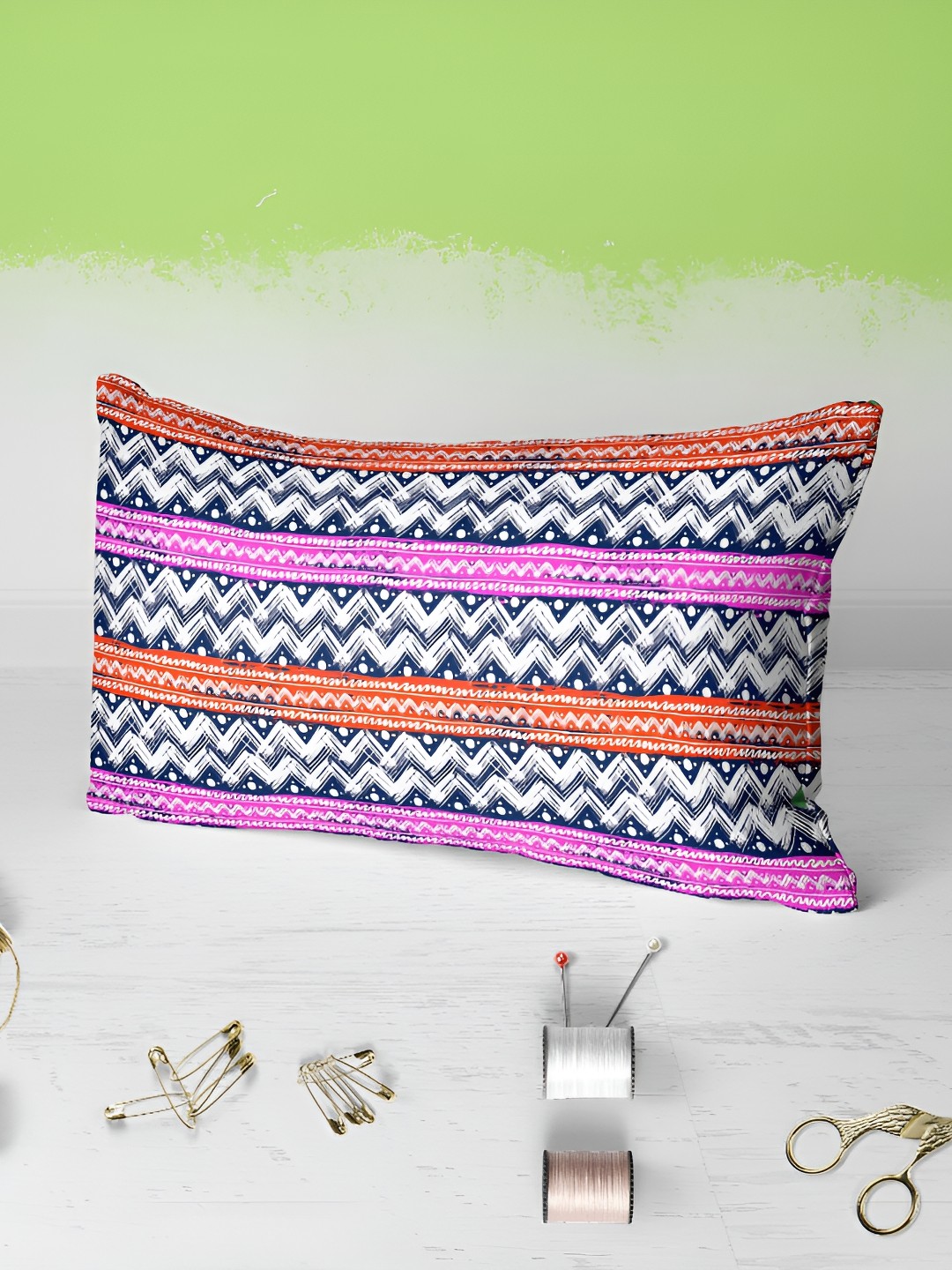 

ArtzFolio White & Pink 2 Pieces Printed Rectangle Pillow Covers