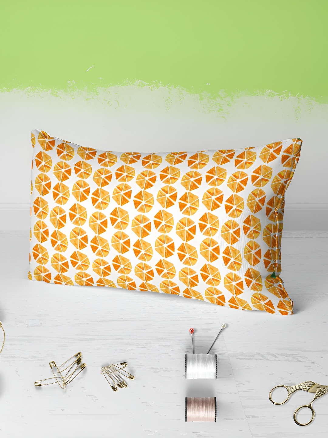 

ArtzFolio White & Yellow 2 Pieces Rectangle Pillow Covers